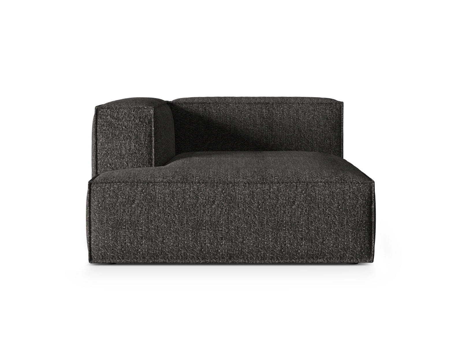 Nuria Boucle Chaise Longue links 1 Sitzer in Anthracite-Monet präsentiert im Onlineshop von KAQTU Design AG. Modulares Sofa ist von Micadoni
