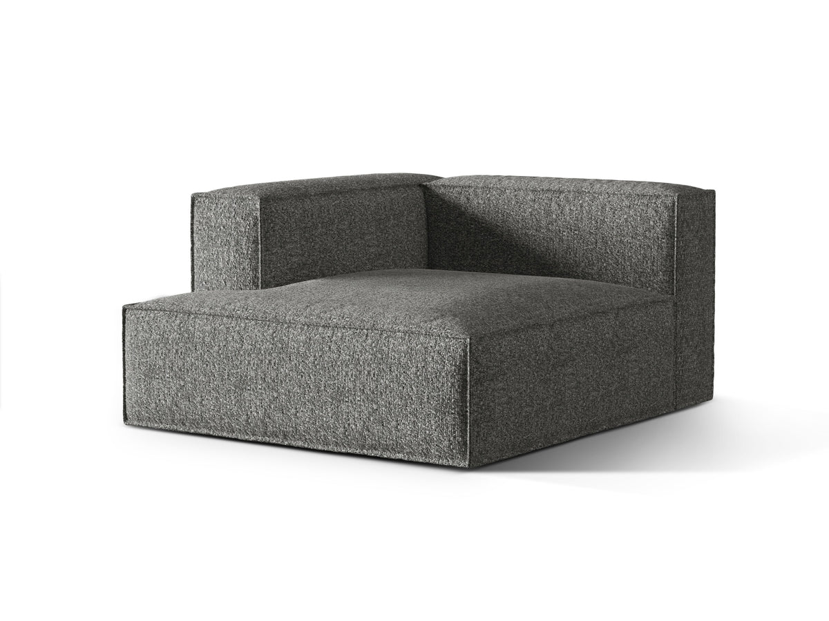 Nuria Boucle Chaise Longue links 1 Sitzer in Graphite-Monet präsentiert im Onlineshop von KAQTU Design AG. Modulares Sofa ist von Micadoni