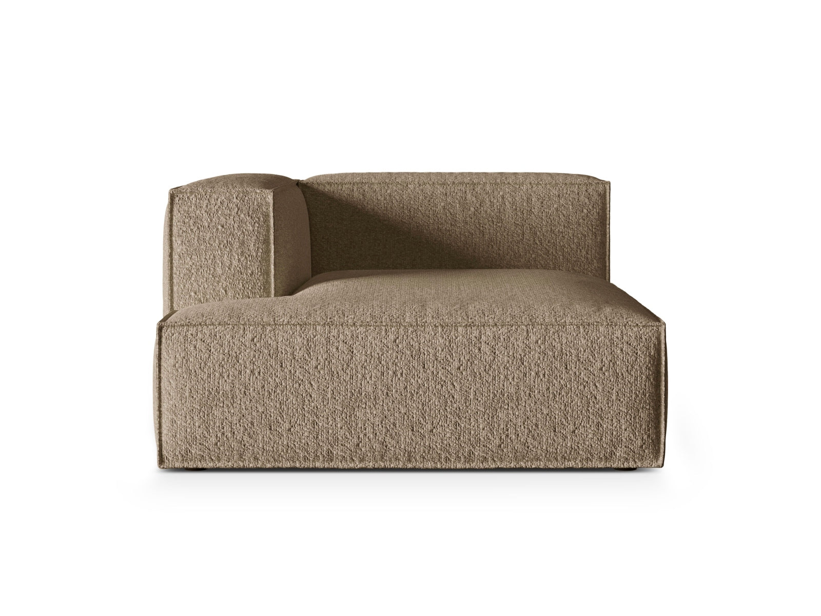 Nuria Boucle Chaise Longue links 1 Sitzer in Cappuccino präsentiert im Onlineshop von KAQTU Design AG. Modulares Sofa ist von Micadoni