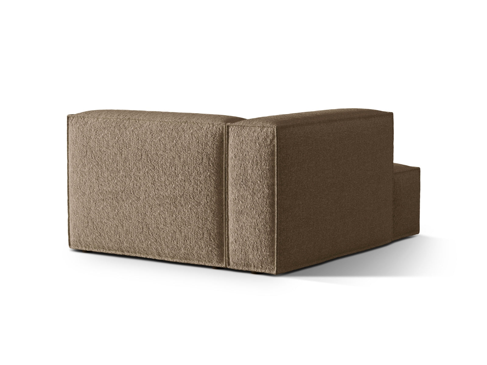 Erleben Sie die stilvolle Nuria Boucle Chaise Longue links von Micadoni – ein luxuriöser 1-Sitzer mit hochwertiger Boucle-Oberfläche und zeitgemässem Design.