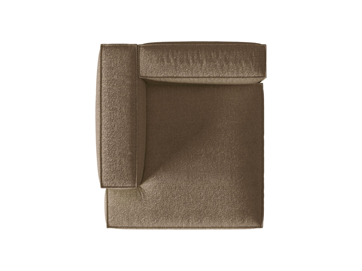 Nuria Boucle Chaise Longue links 1 Sitzer in Cappuccino-Monet präsentiert im Onlineshop von KAQTU Design AG. Modulares Sofa ist von Micadoni