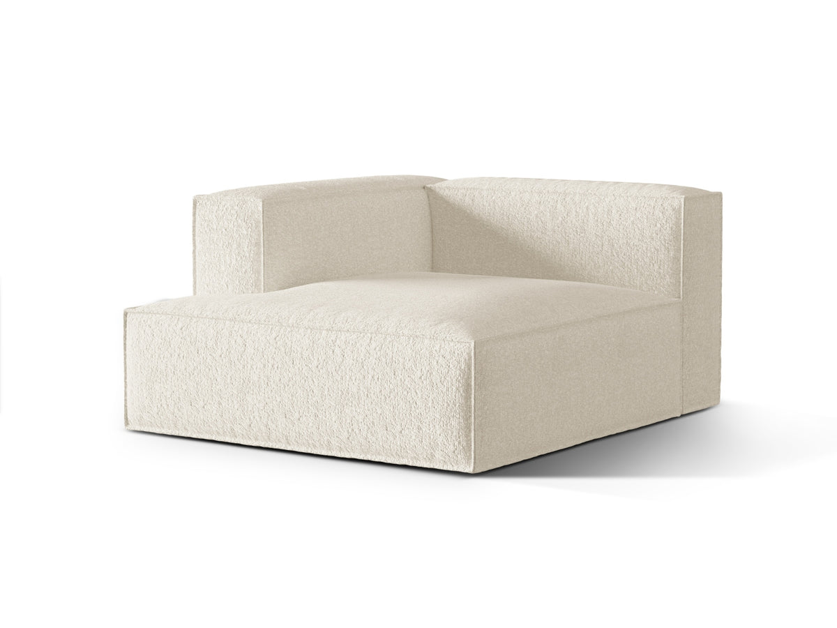 Nuria Boucle Chaise Longue links 1 Sitzer in Ivory-Monet präsentiert im Onlineshop von KAQTU Design AG. Modulares Sofa ist von Micadoni