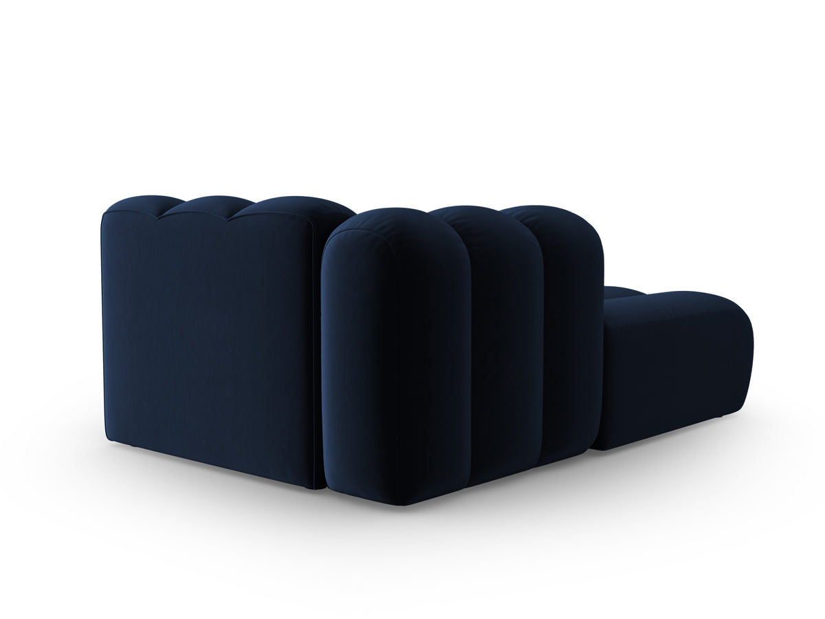 Lupine Velour Sofa Chaise Lounge links 2 Sitzer in Royal Blue-Salvador präsentiert im Onlineshop von KAQTU Design AG. L-Sofa links ist von Micadoni