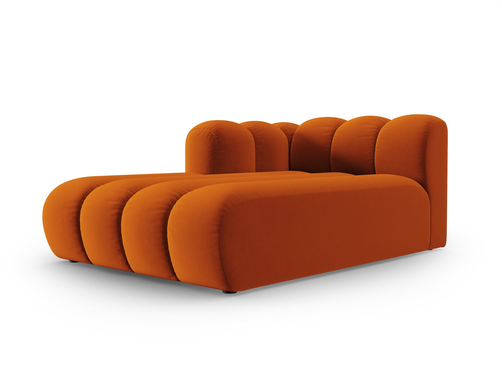 Lupine Velour Sofa Chaise Lounge links 2 Sitzer in Terracotta präsentiert im Onlineshop von KAQTU Design AG. L-Sofa links ist von Micadoni