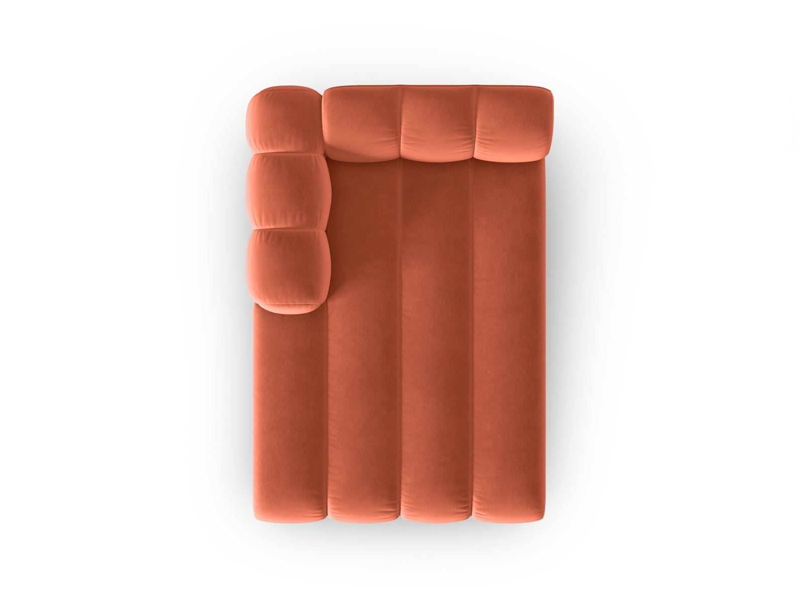 Entdecken Sie das Lupine Velour Sofa Chaise Lounge links von Micadoni – ein elegantes 2-Sitzer Sofa, das Komfort und Stil vereint.