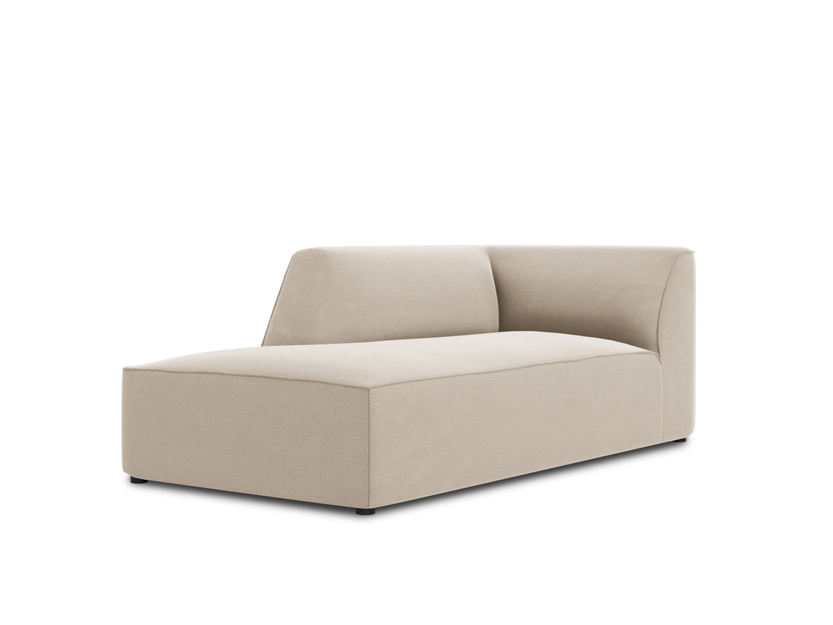 Ruby Velour Sofa Chaise Lounge links 1 Sitz in Beige-Salvador präsentiert im Onlineshop von KAQTU Design AG. L-Sofa links ist von Micadoni