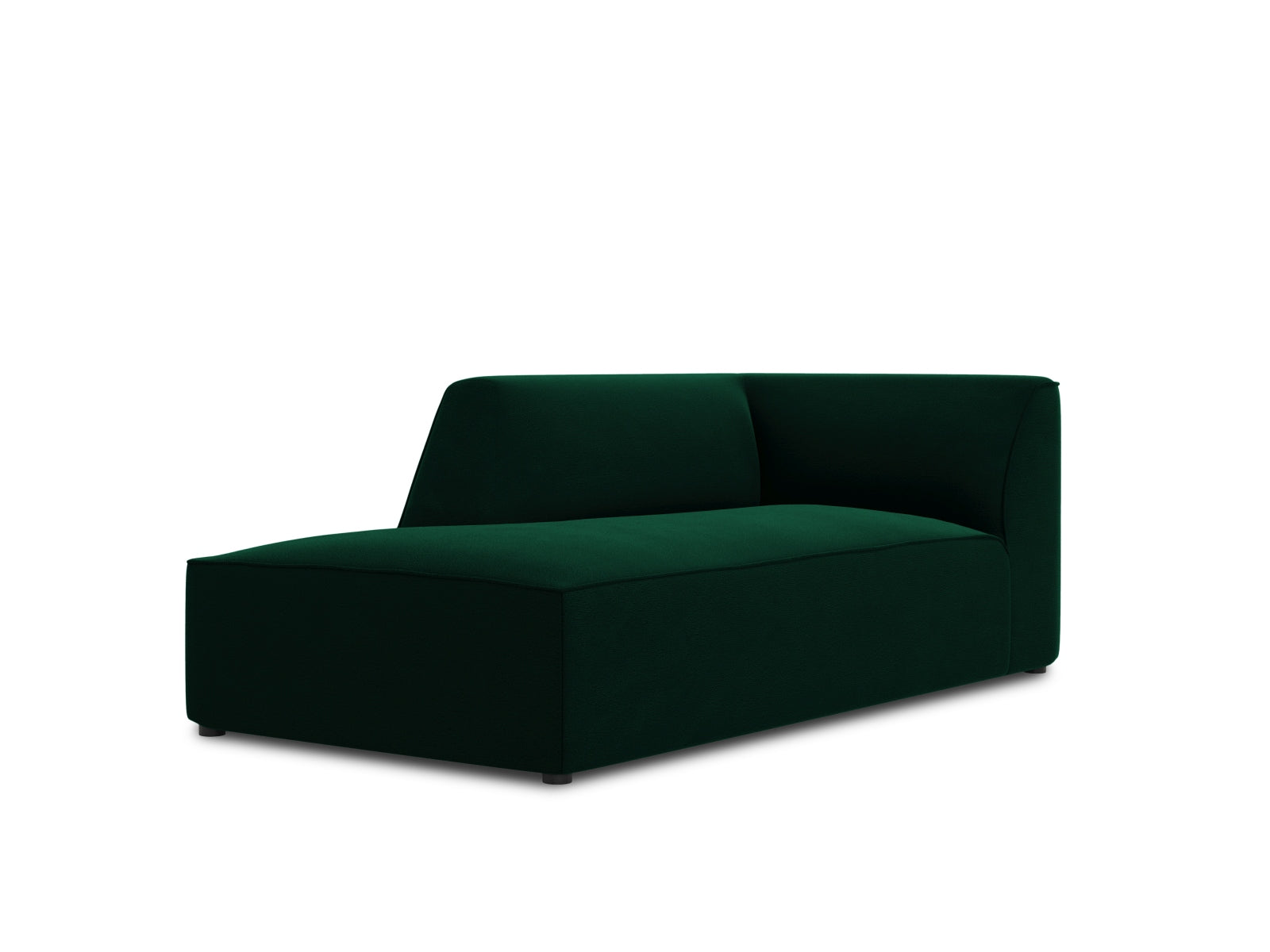 Ruby Velour Sofa Chaise Lounge links 1 Sitz in Bottle Green-Salvador präsentiert im Onlineshop von KAQTU Design AG. L-Sofa links ist von Micadoni