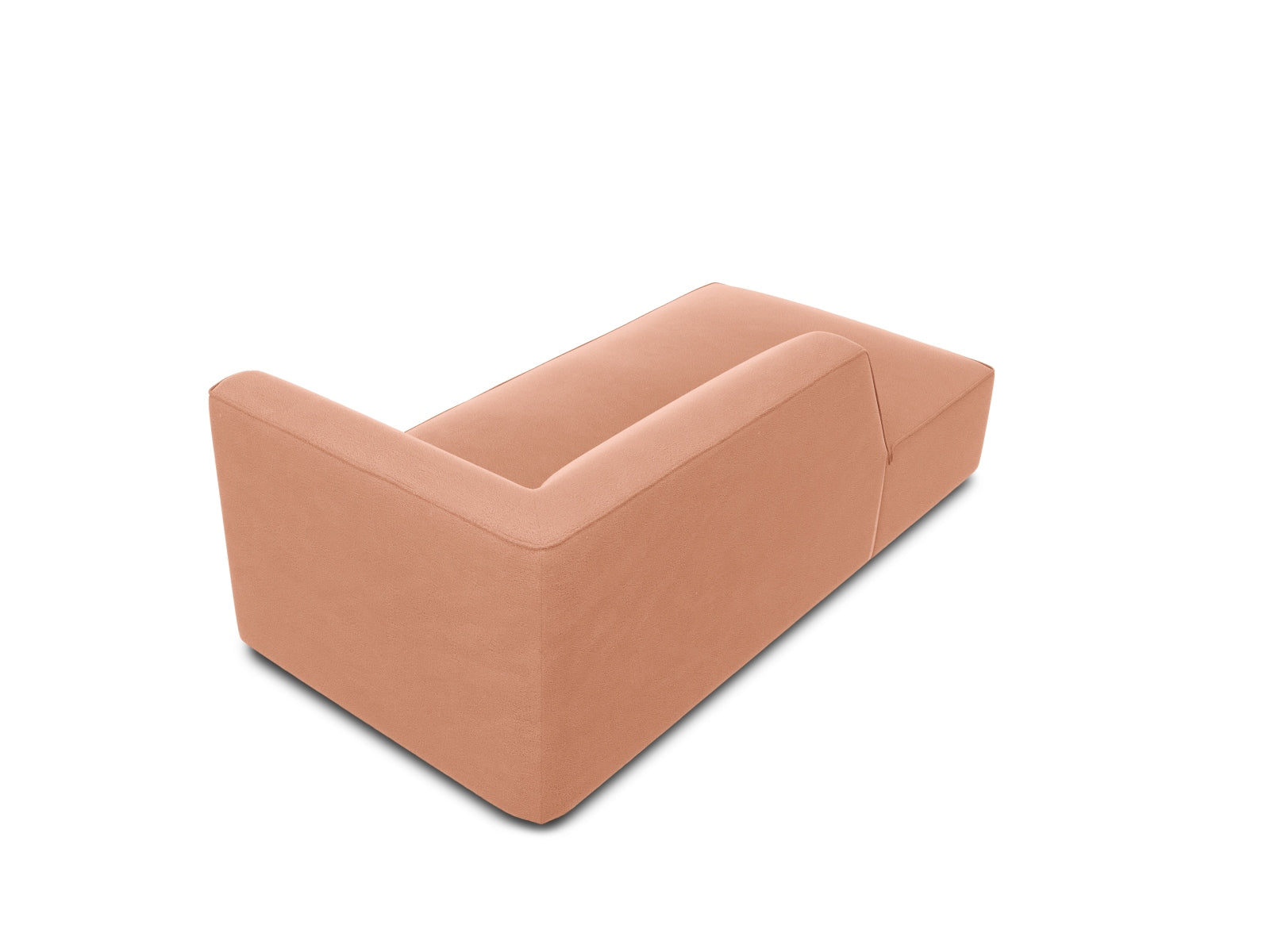 Ruby Velour Sofa Chaise Lounge links 1 Sitz in Pink-Salvador präsentiert im Onlineshop von KAQTU Design AG. L-Sofa links ist von Micadoni