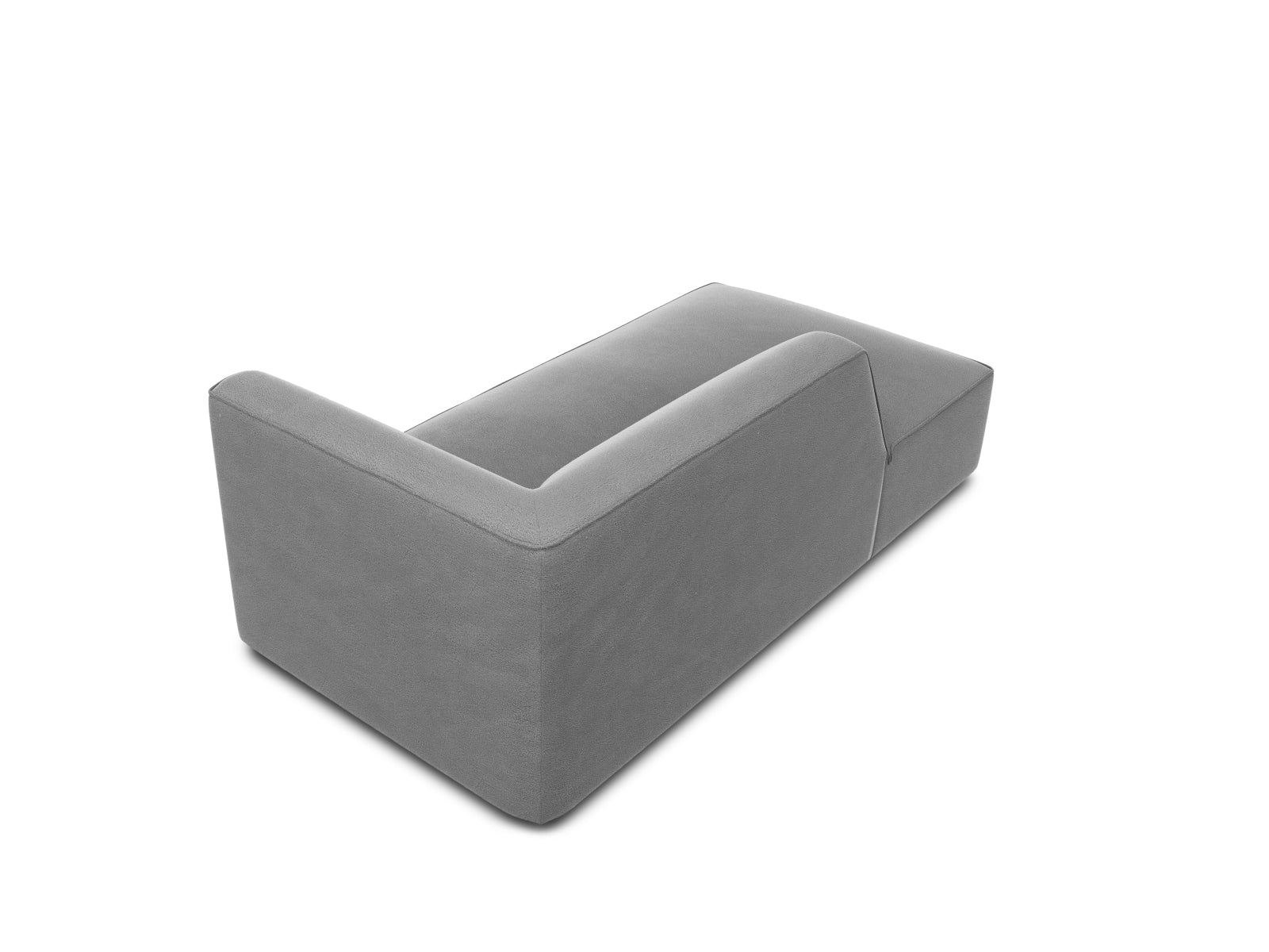 Ruby Velour Sofa Chaise Lounge links 1 Sitz in Grey-Salvador präsentiert im Onlineshop von KAQTU Design AG. L-Sofa links ist von Micadoni