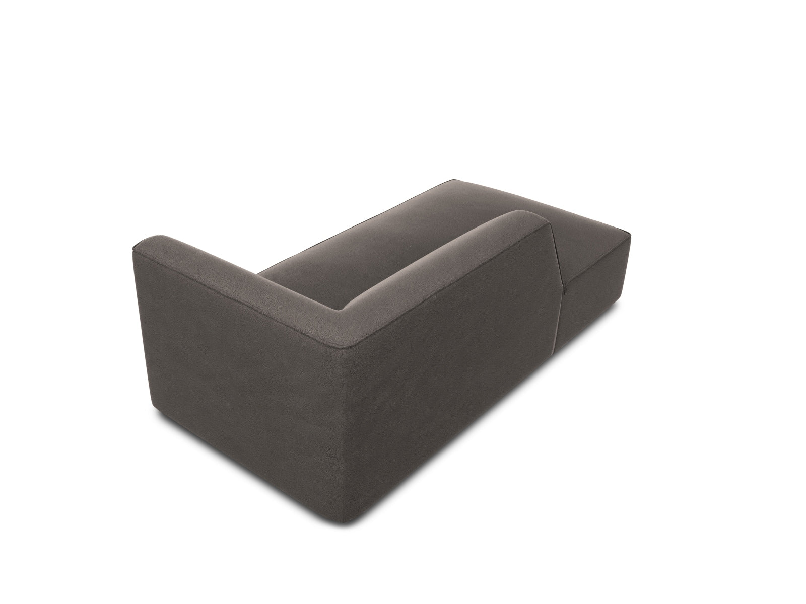 Ruby Velour Sofa Chaise Lounge links 1 Sitz in Dark Grey-Salvador präsentiert im Onlineshop von KAQTU Design AG. L-Sofa links ist von Micadoni