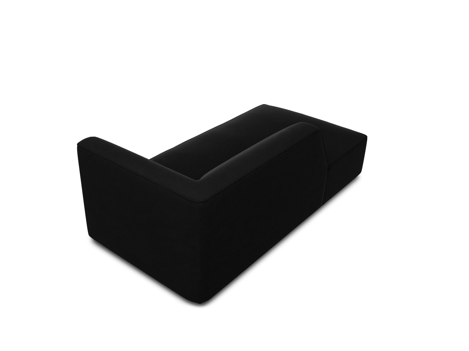 Ruby Velour Sofa Chaise Lounge links 1 Sitz in Black-Salvador präsentiert im Onlineshop von KAQTU Design AG. L-Sofa links ist von Micadoni