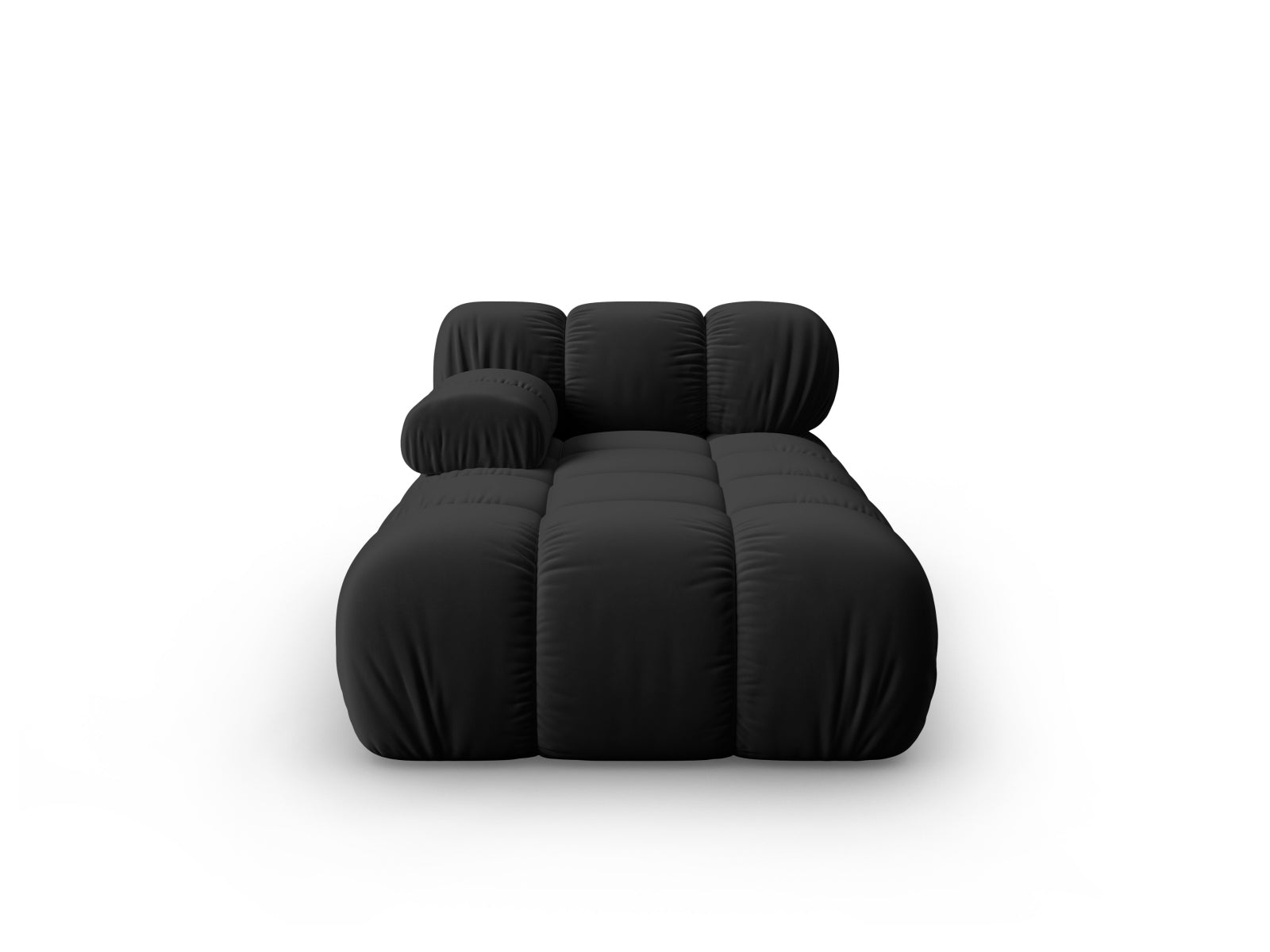 Bellis Velour Sofa Chaise Lounge links 1 Sitz 94cm in Black-Bluvel präsentiert im Onlineshop von KAQTU Design AG. L-Sofa links ist von Micadoni