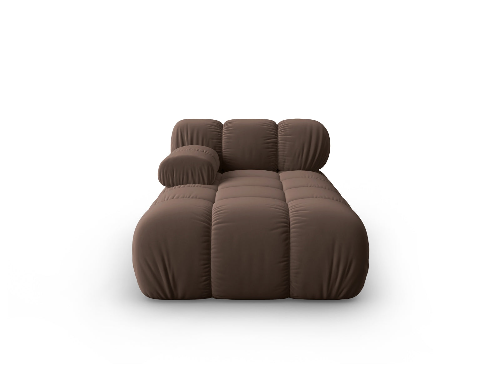 Bellis Velour Sofa Chaise Lounge links 1 Sitz 94cm in Dark Brown-Bluvel präsentiert im Onlineshop von KAQTU Design AG. L-Sofa links ist von Micadoni