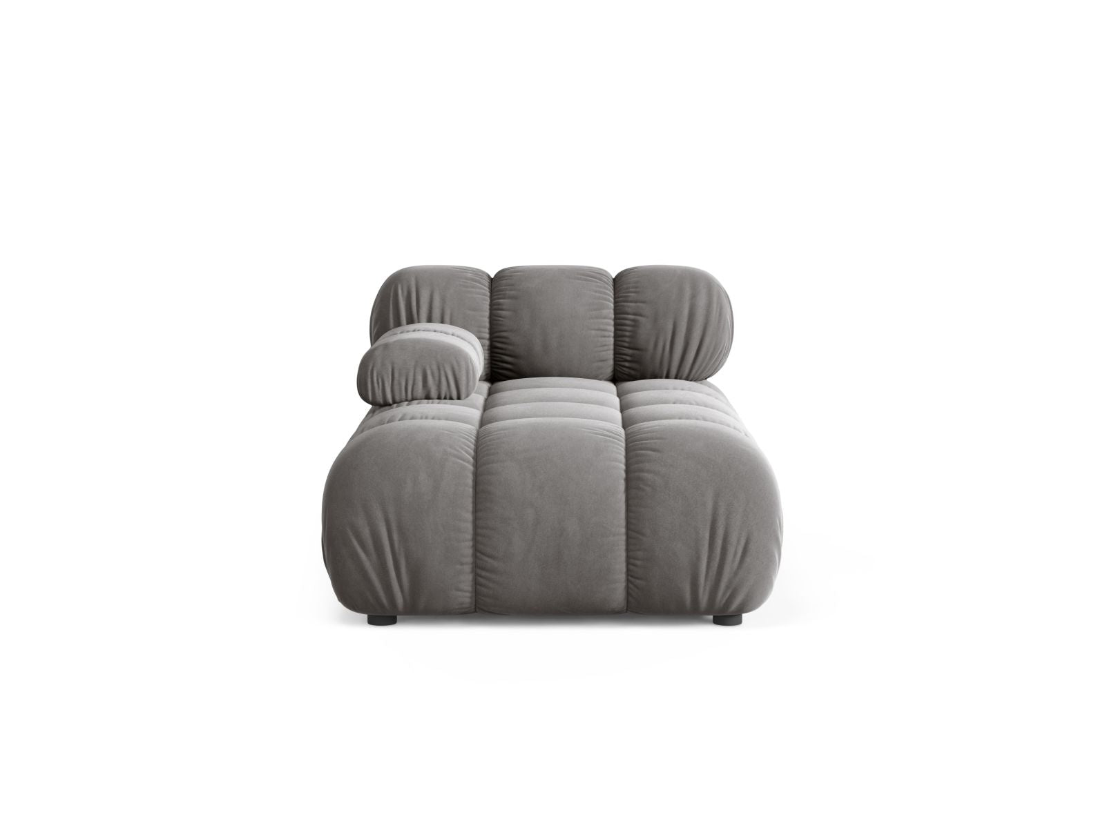 Bellis Velour Sofa Chaise Lounge links 1 Sitz 94cm in Light Grey-Bluvel präsentiert im Onlineshop von KAQTU Design AG. Modulares Sofa ist von Micadoni