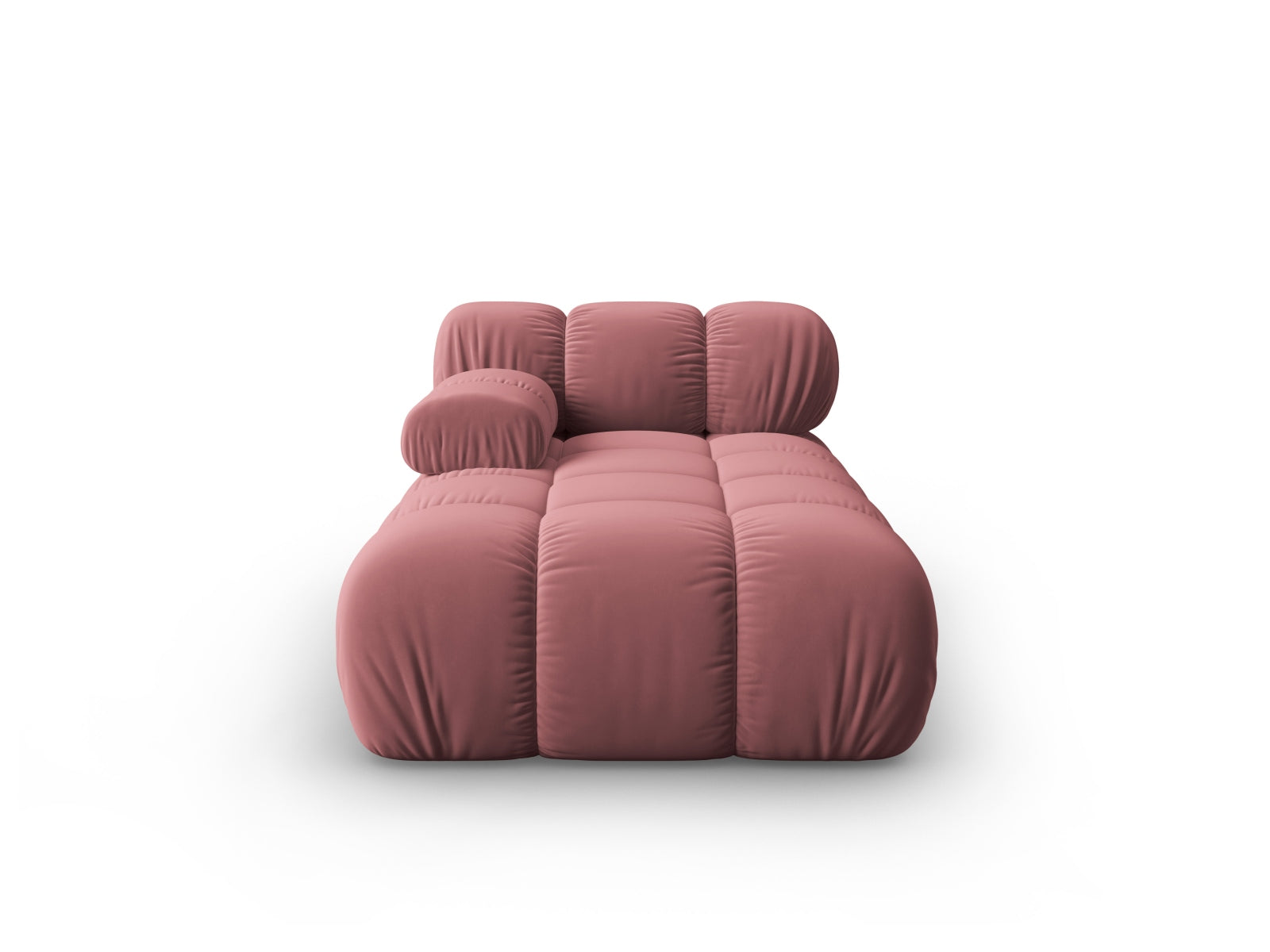 Bellis Velour Sofa Chaise Lounge links 1 Sitz 94cm in Pink-Bluvel präsentiert im Onlineshop von KAQTU Design AG. L-Sofa links ist von Micadoni