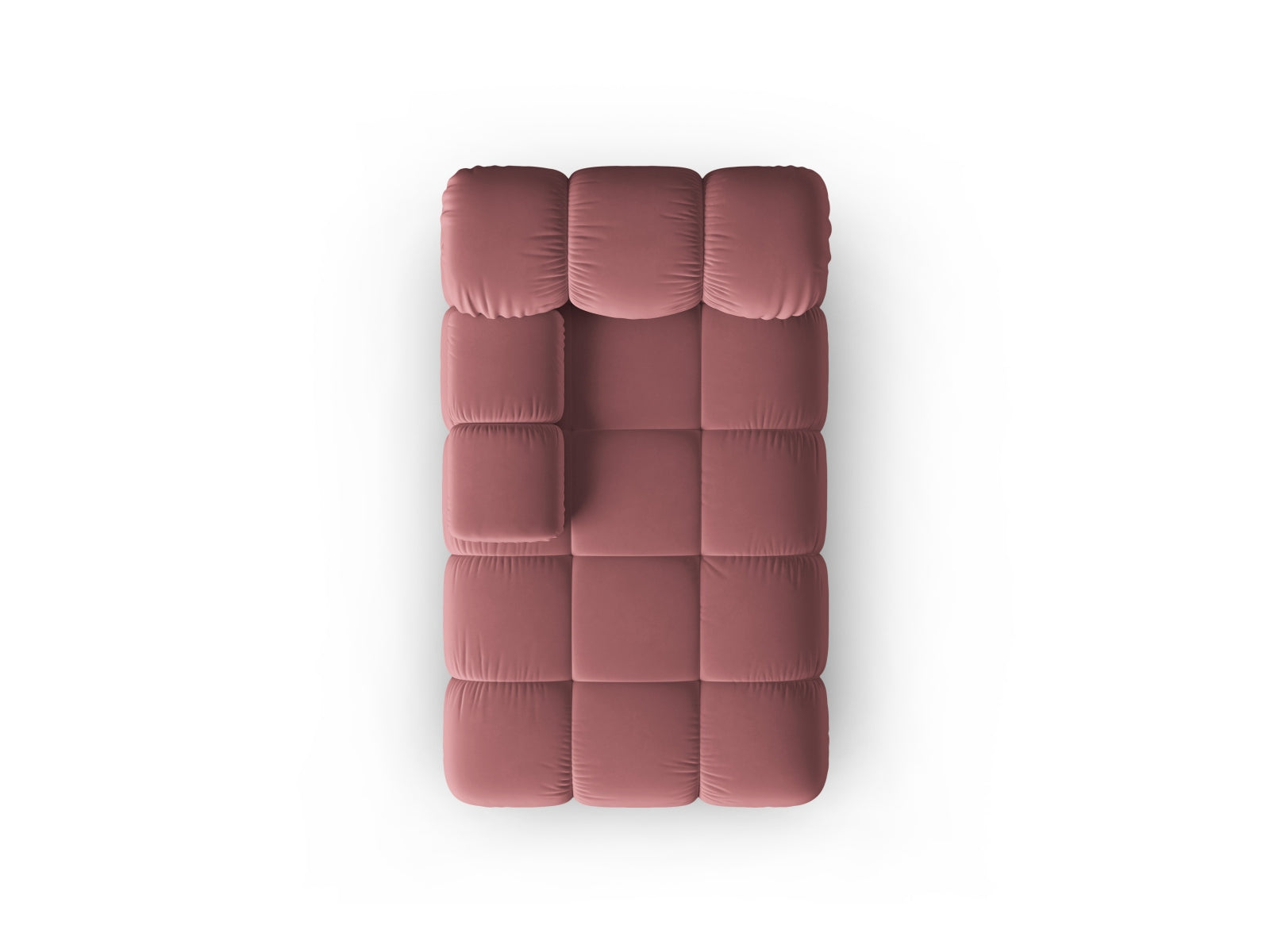 Elegantes Bellis Velour Sofa Chaise Lounge in sanften Pastellfarben, ideal für stilvolle Wohnräume. Hochwertige Qualität von Micadoni.