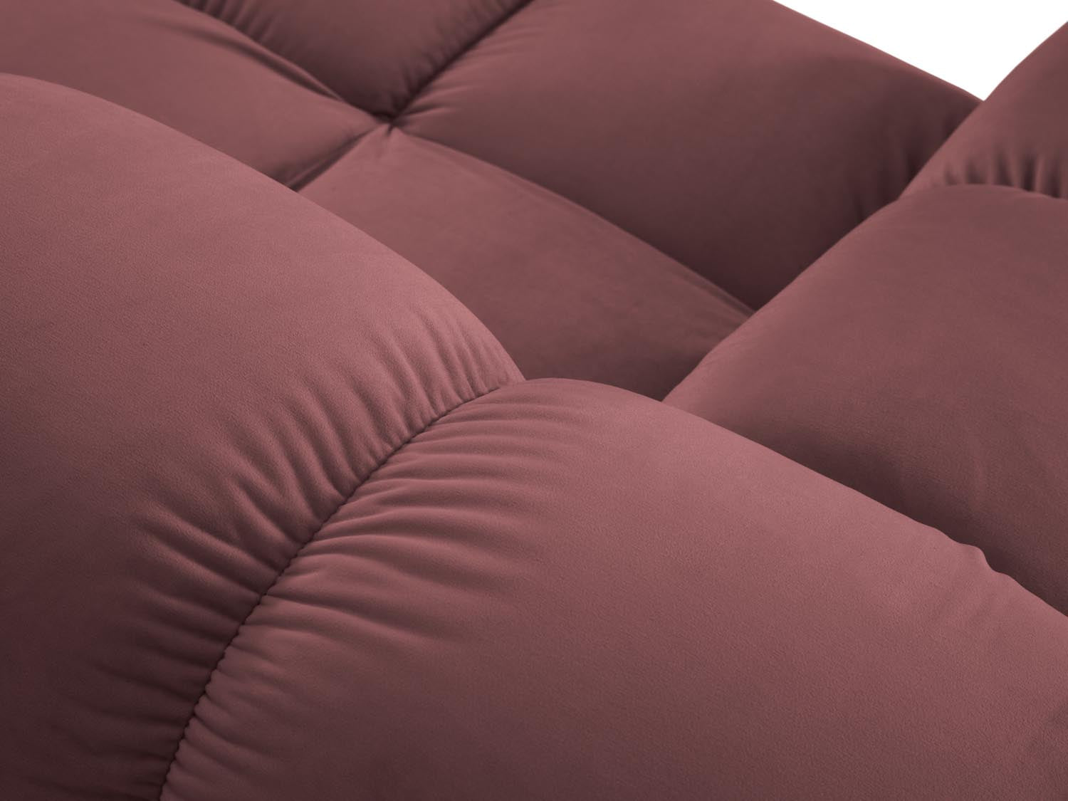 Stylisches Bellis Velour Sofa Chaise Lounge links mit 1 Sitz, 94 cm, in sanften Farben – perfekt für moderne und gemütliche Wohnkonzepte.