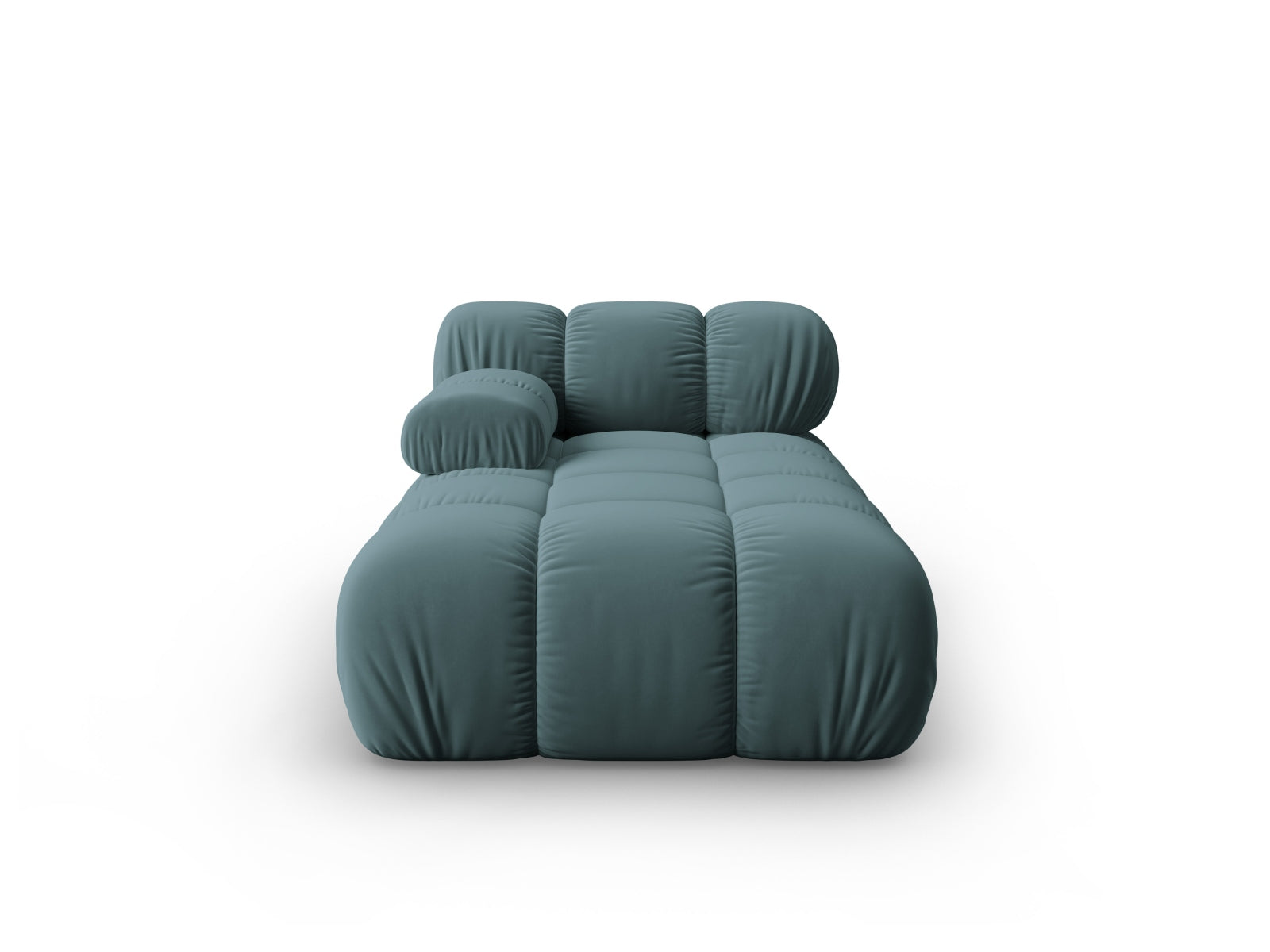 Bellis Velour Sofa Chaise Lounge links 1 Sitz 94cm in Turquoise-Bluvel präsentiert im Onlineshop von KAQTU Design AG. L-Sofa links ist von Micadoni