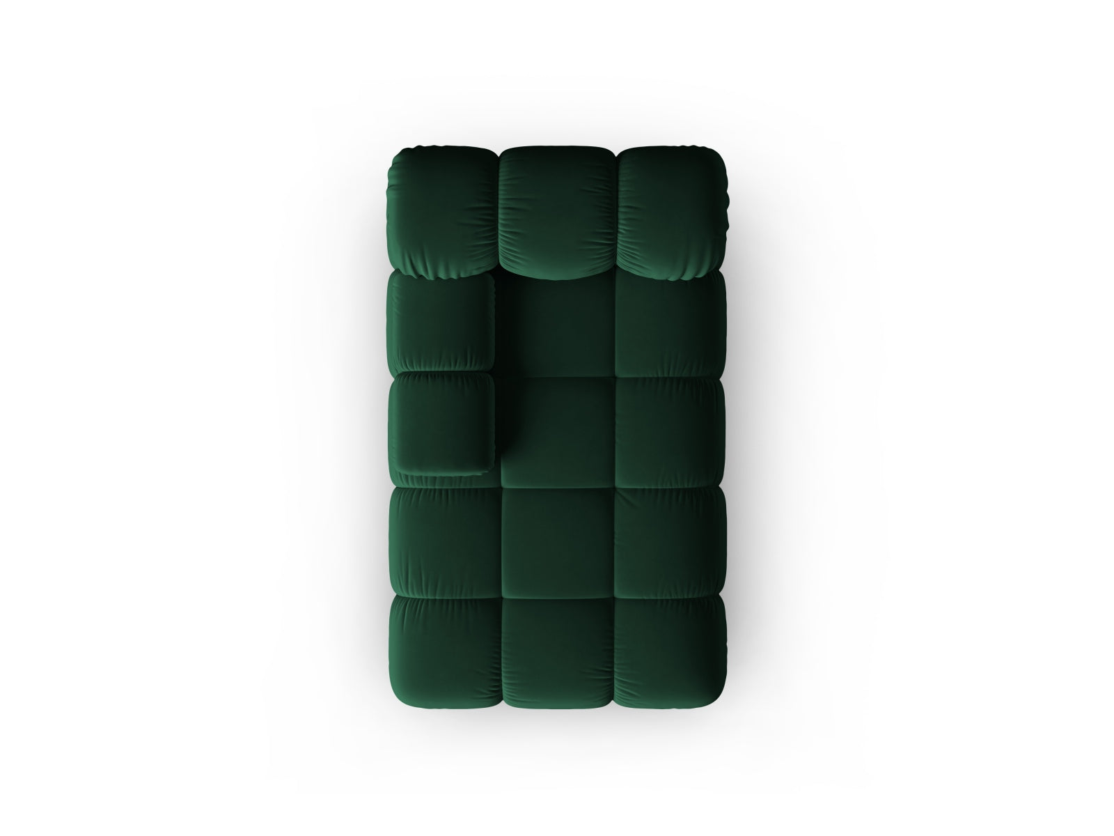 Elegantes Bellis Velour Sofa Chaise Lounge in luxuriösem Flaschengrün, ideal für stilvolle Wohnräume und gemütliche Entspannung.