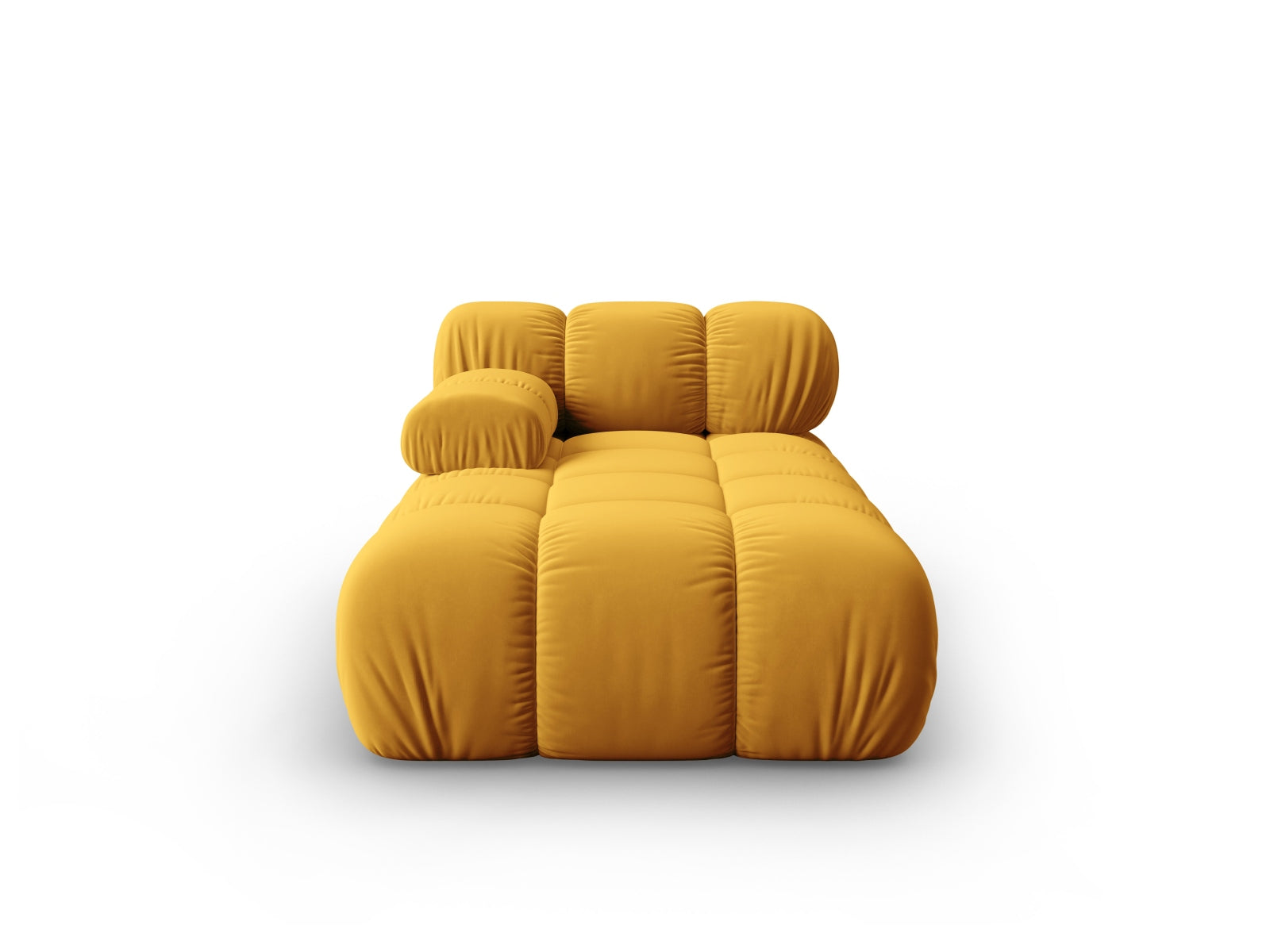 Bellis Velour Sofa Chaise Lounge links 1 Sitz 94cm in Yellow-Bluvel präsentiert im Onlineshop von KAQTU Design AG. L-Sofa links ist von Micadoni