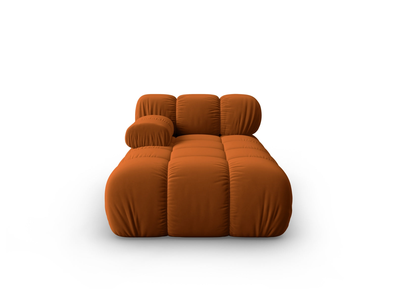 Bellis Velour Sofa Chaise Lounge links 1 Sitz 94cm in Terracotta-Bluvel präsentiert im Onlineshop von KAQTU Design AG. L-Sofa links ist von Micadoni