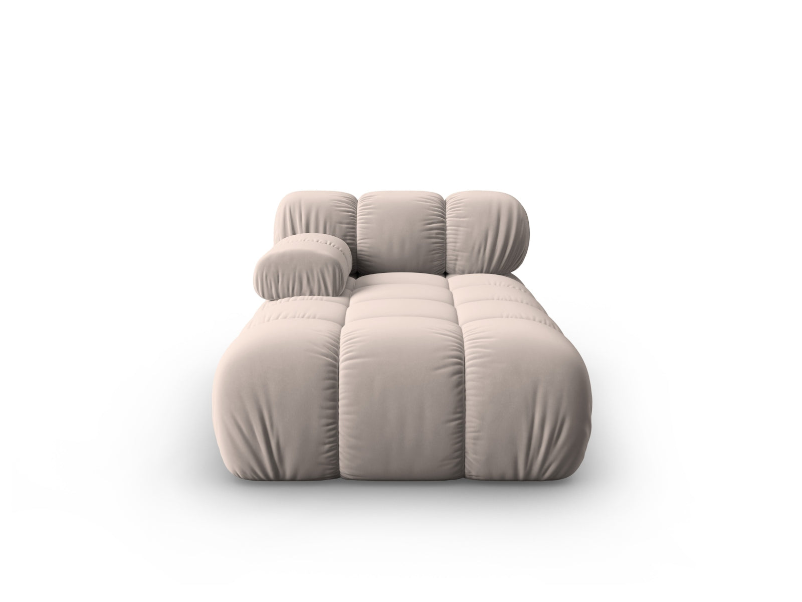 Bellis Velour Sofa Chaise Lounge links 1 Sitz 94cm in Cappuccino-Bluvel präsentiert im Onlineshop von KAQTU Design AG. L-Sofa links ist von Micadoni
