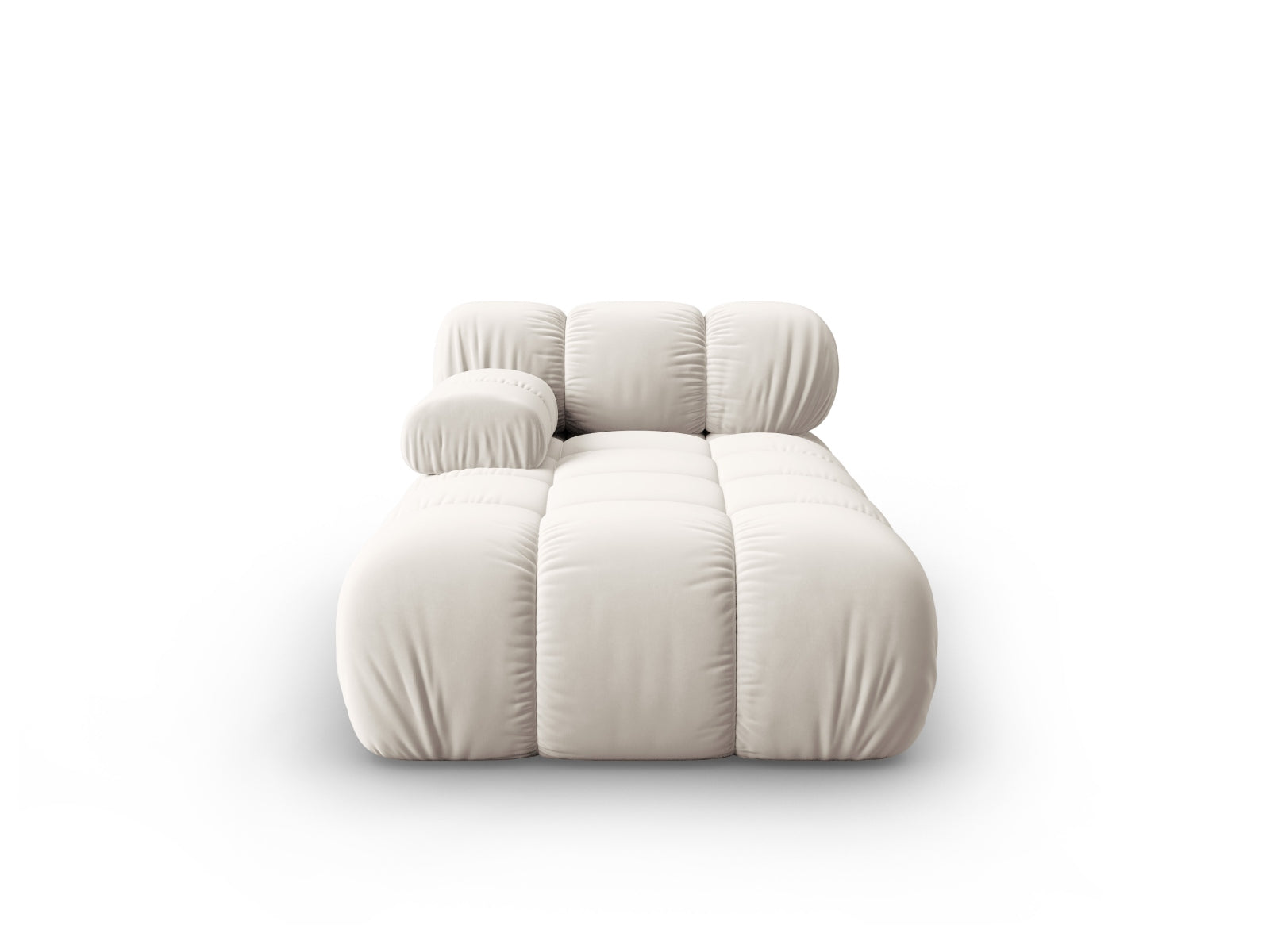 Bellis Velour Sofa Chaise Lounge links 1 Sitz 94cm in Dark Beige-Bluvel präsentiert im Onlineshop von KAQTU Design AG. L-Sofa links ist von Micadoni