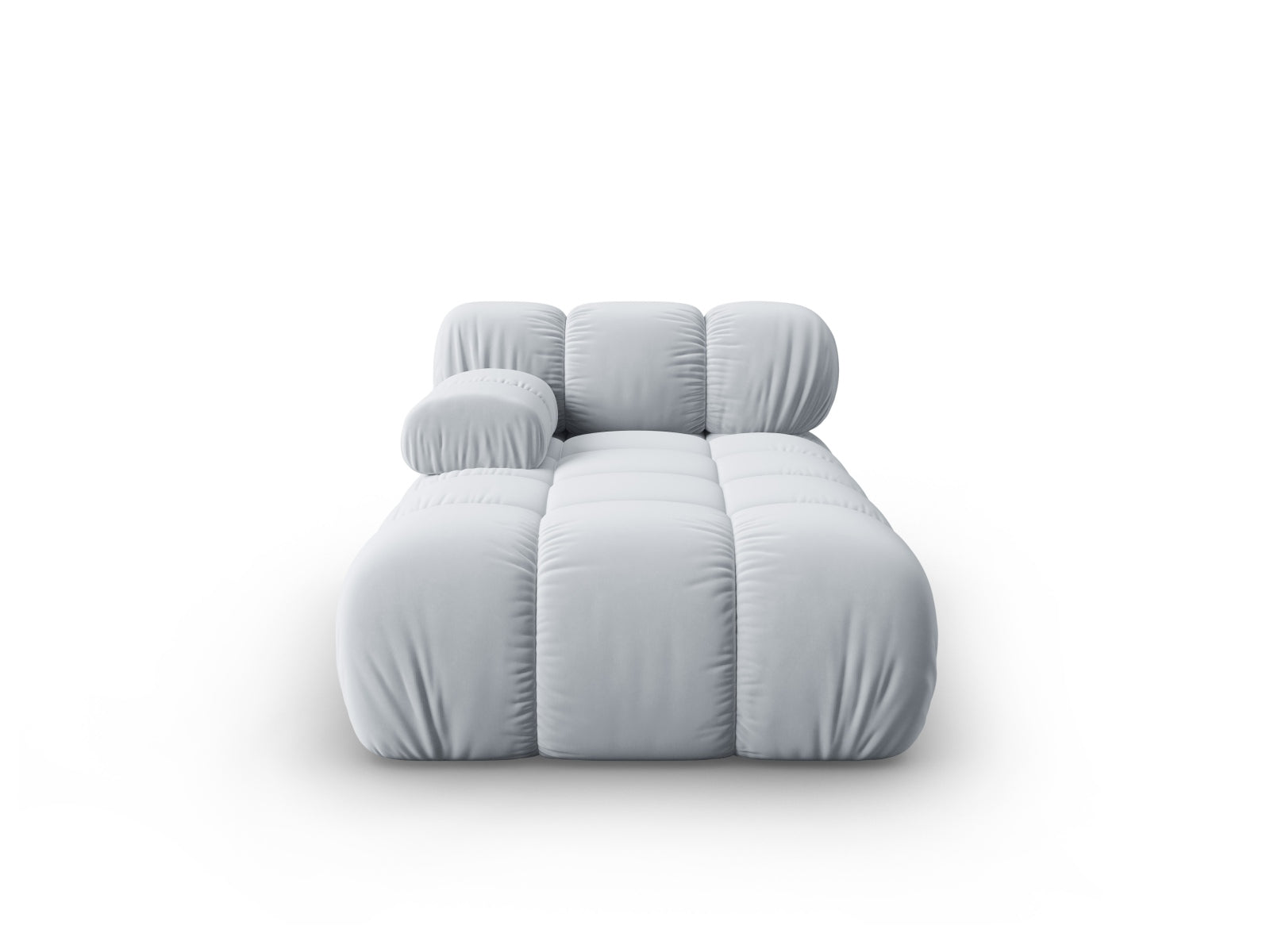 Bellis Velour Sofa Chaise Lounge links 1 Sitz 94cm in Light Blue-Bluvel präsentiert im Onlineshop von KAQTU Design AG. L-Sofa links ist von Micadoni