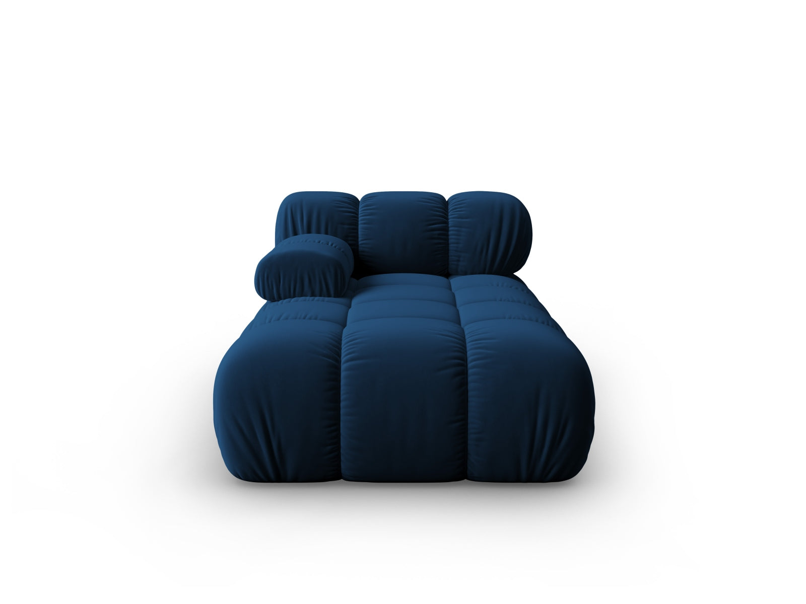 Stilvolles Bellis Velour Sofa Chaise Lounge in Gelb-Blau, perfekt für moderne Interiors. Flexibles, modulares Design von Micadoni.