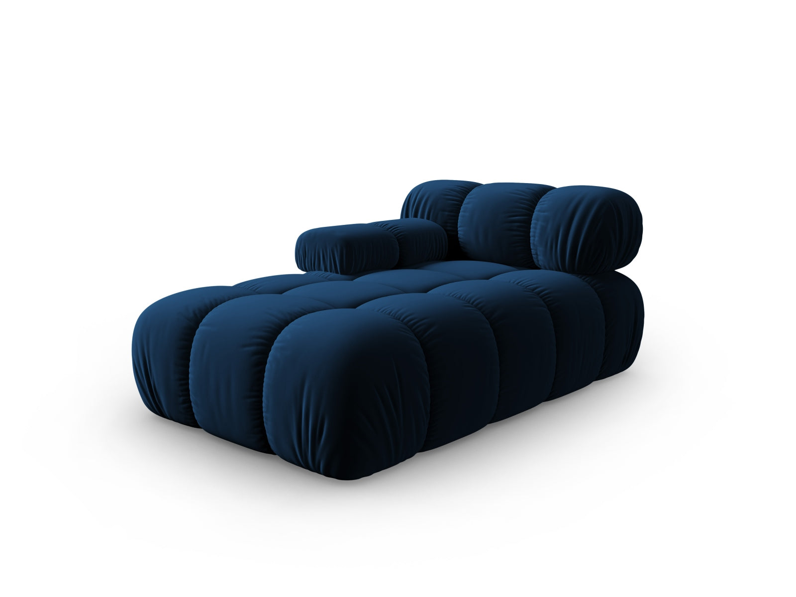 Bellis Velour Sofa Chaise Lounge links 1 Sitz 94cm in Royal Blue-Bluvel präsentiert im Onlineshop von KAQTU Design AG. Modulares Sofa ist von Micadoni