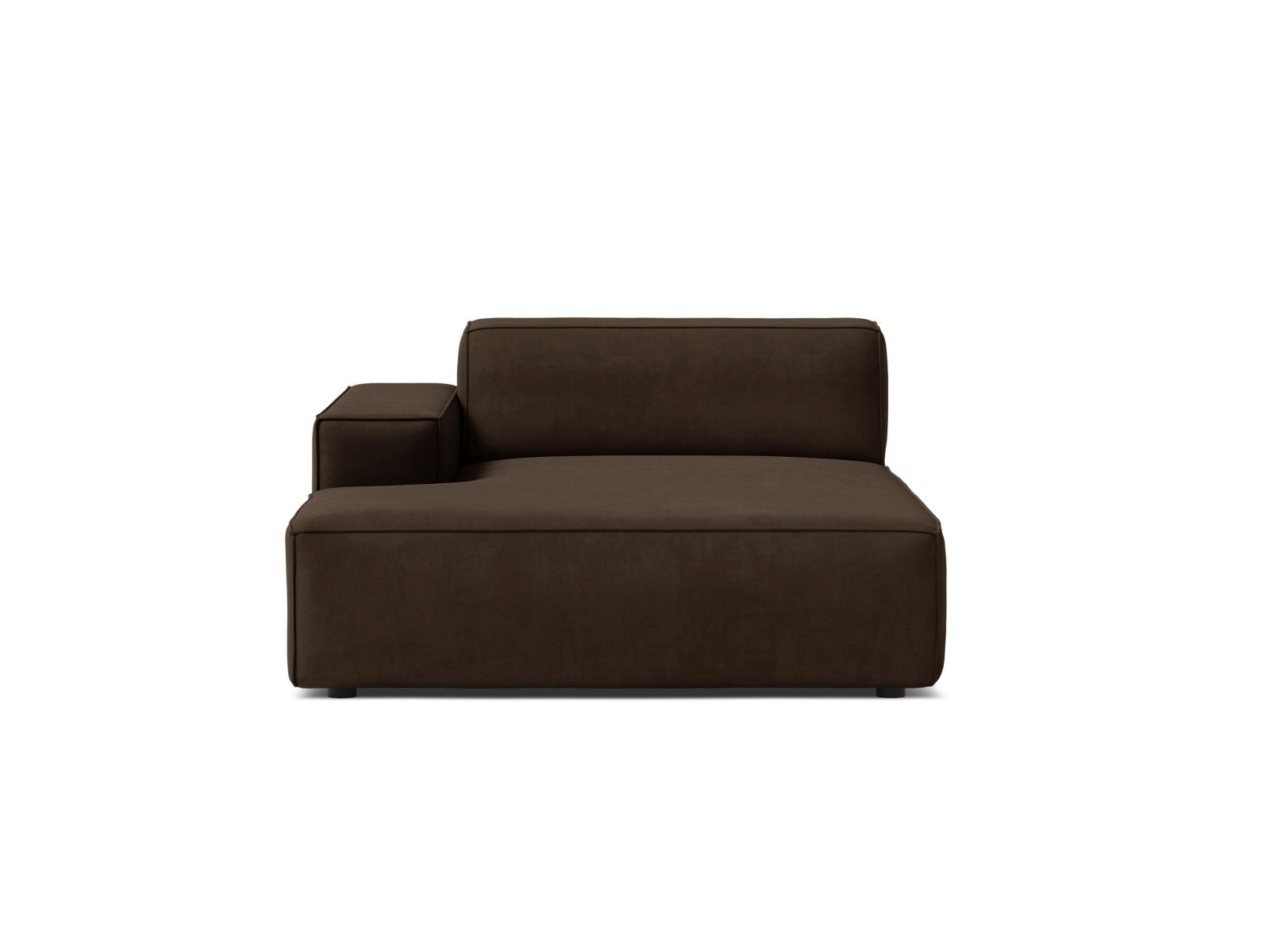1-Sitzer Chaise Longue Links Jodie in Dark Grey-Bluvel präsentiert im Onlineshop von KAQTU Design AG. Modulares Sofa ist von Micadoni