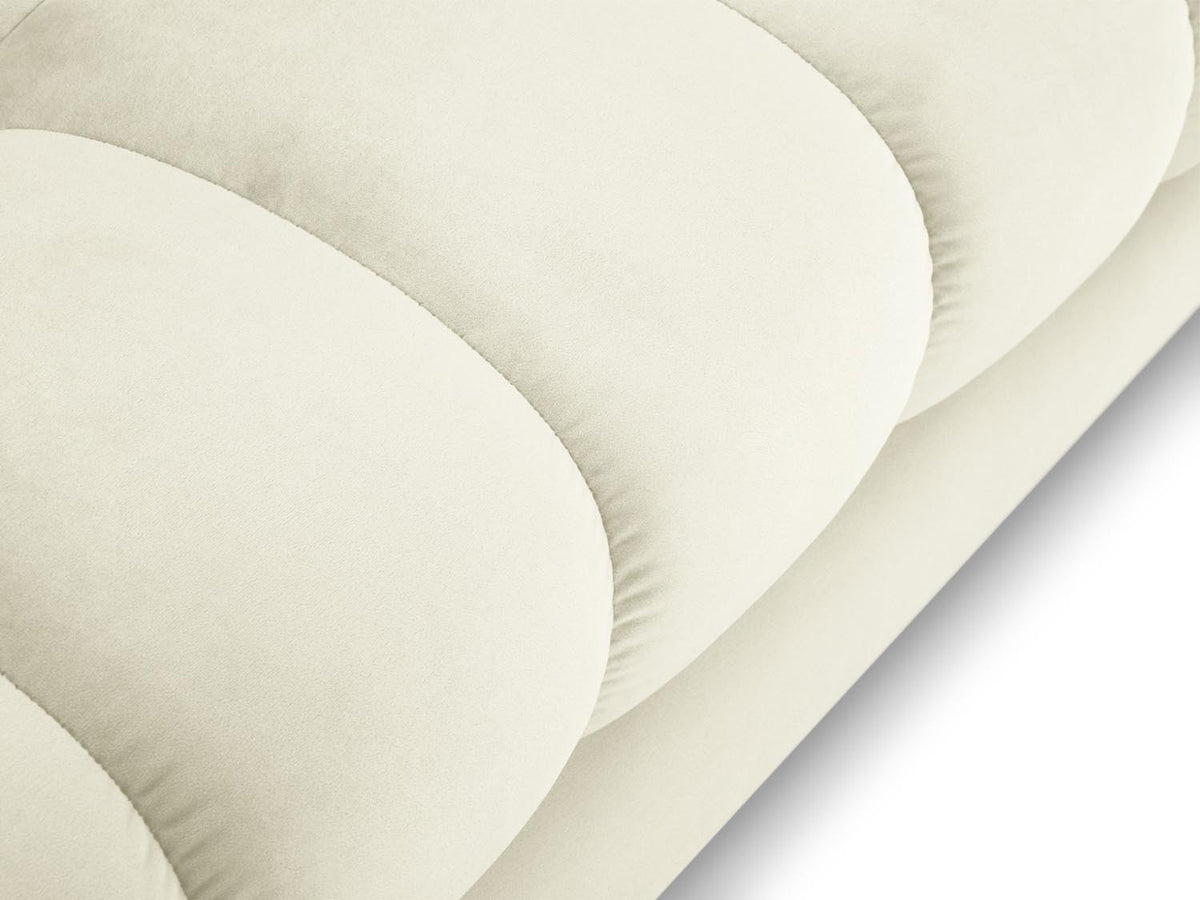 Mamaia Velour Sofa Chaise Lounge links 1 Sitz in Light Beige/Schwarz-Bluvel präsentiert im Onlineshop von KAQTU Design AG. L-Sofa links ist von Micadoni