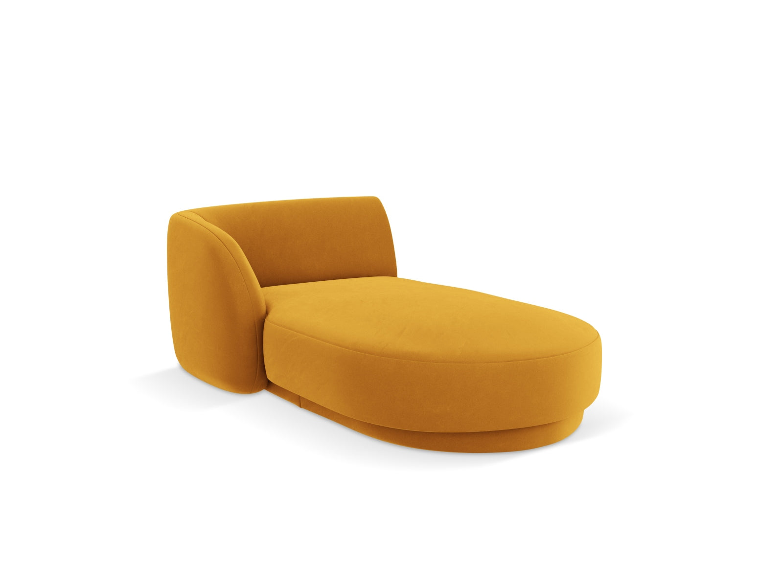 Miley Velour Sofa Chaise Lounge links 2 Sitzer in Yellow-Bluvel präsentiert im Onlineshop von KAQTU Design AG. L-Sofa links ist von Micadoni