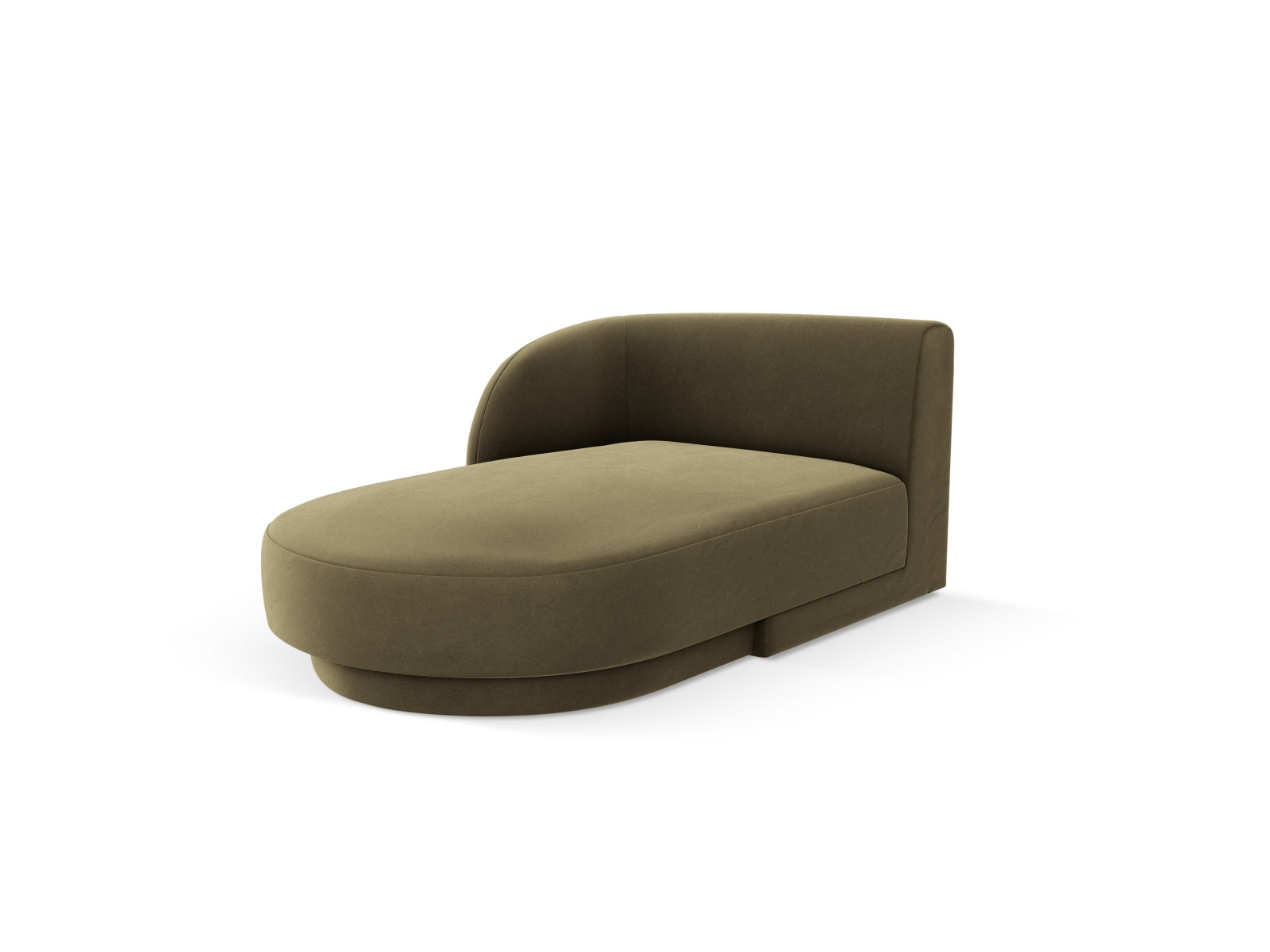 Miley Velour Sofa Chaise Lounge links 2 Sitzer in Green-Bluvel präsentiert im Onlineshop von KAQTU Design AG. L-Sofa links ist von Micadoni