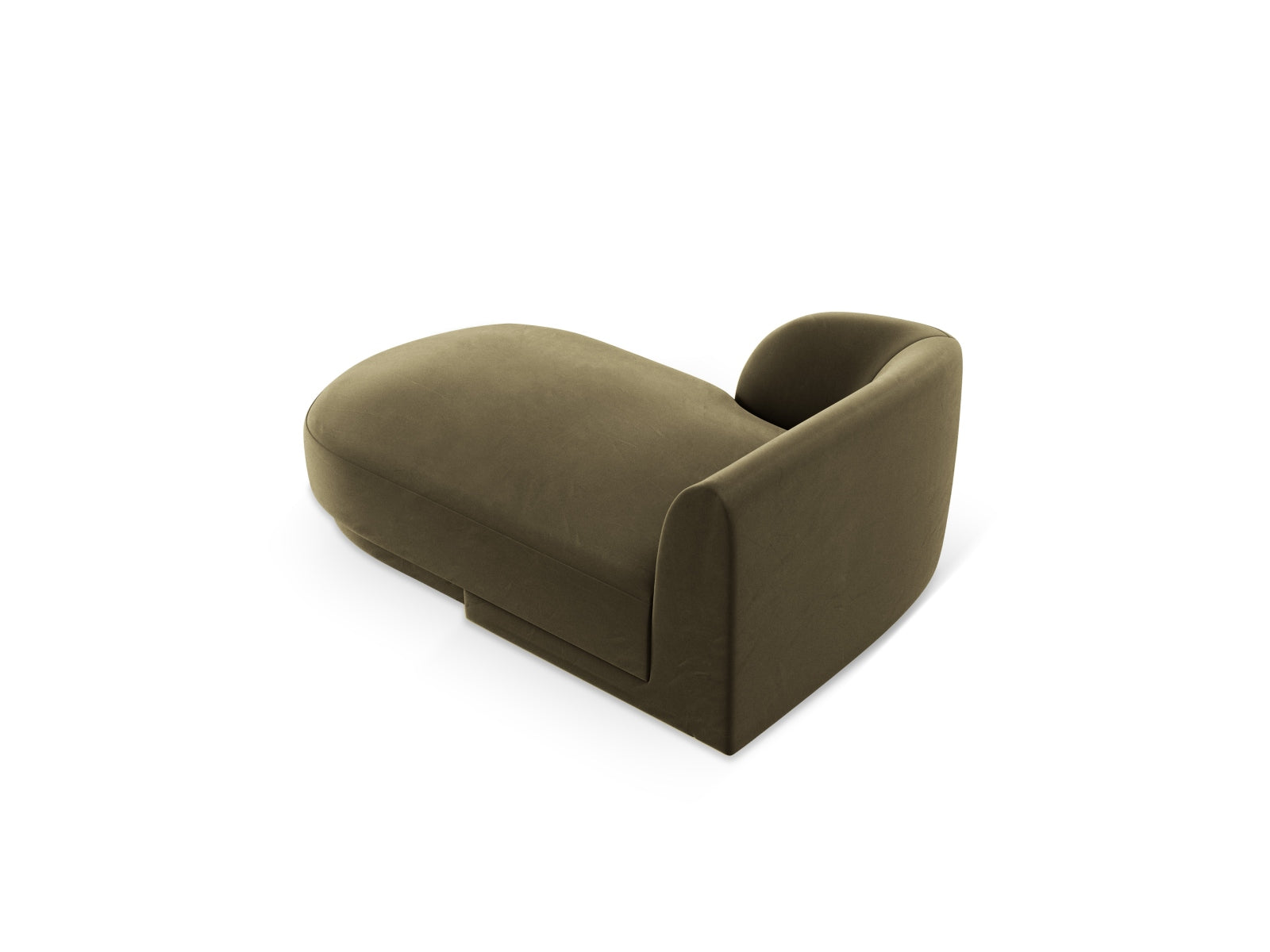 Miley Velour Sofa Chaise Lounge links 2 Sitzer in Green-Bluvel präsentiert im Onlineshop von KAQTU Design AG. L-Sofa links ist von Micadoni