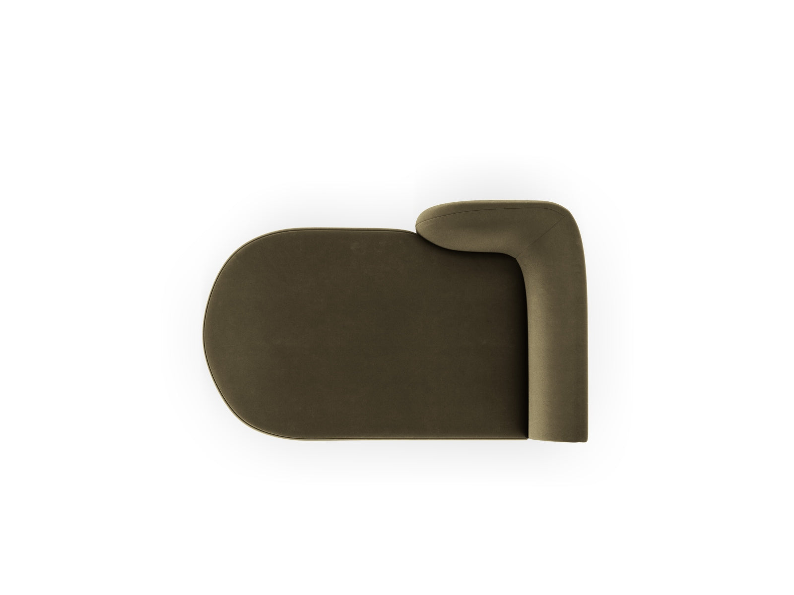 Miley Velour Sofa Chaise Lounge links 2 Sitzer in Green-Bluvel präsentiert im Onlineshop von KAQTU Design AG. L-Sofa links ist von Micadoni