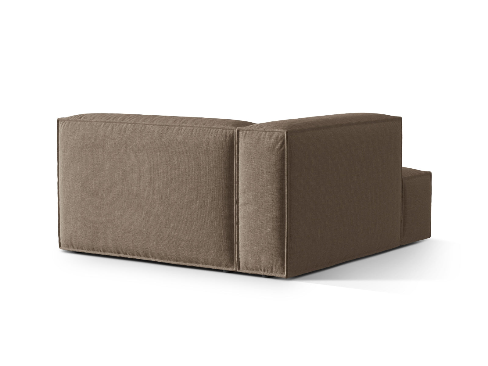 Elegante 1-Sitzer Chaise Longue Links Nuria in sanftem Cappuccino, ideal für entspannende Momente und stilvolle Wohnräume.