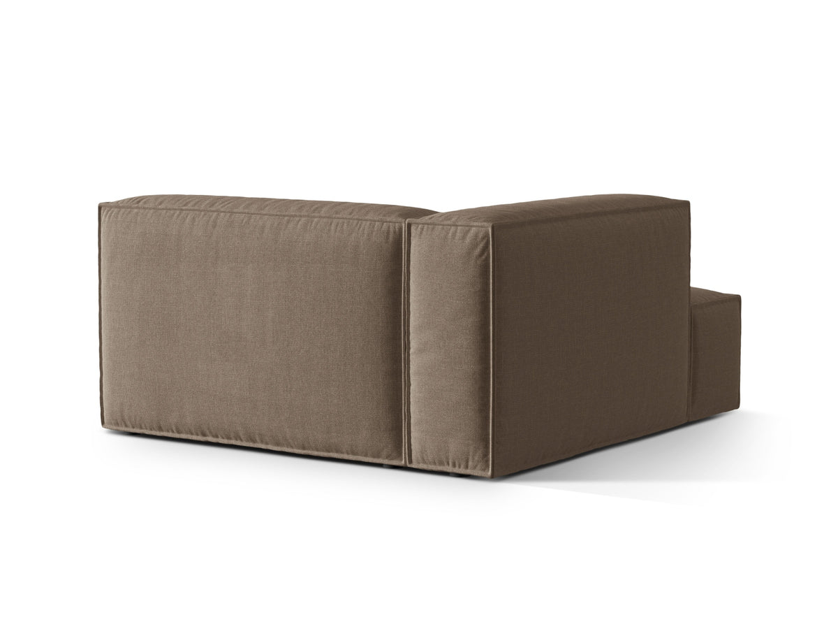 1-Sitzer Modul Chaise Longue Links Nuria in Cappuccino-Liberty präsentiert im Onlineshop von KAQTU Design AG. Modulares Sofa ist von Micadoni