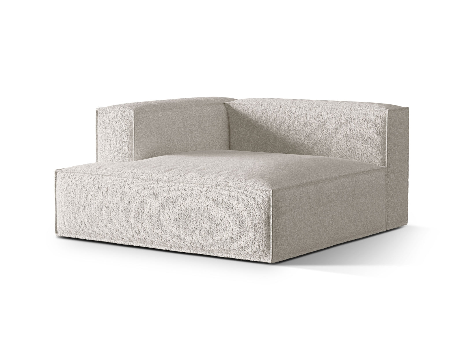 Nuria Modular Chaise Longue links 1 Sitzer in Grey Beige Melange-Monet präsentiert im Onlineshop von KAQTU Design AG. Modulares Sofa ist von Micadoni