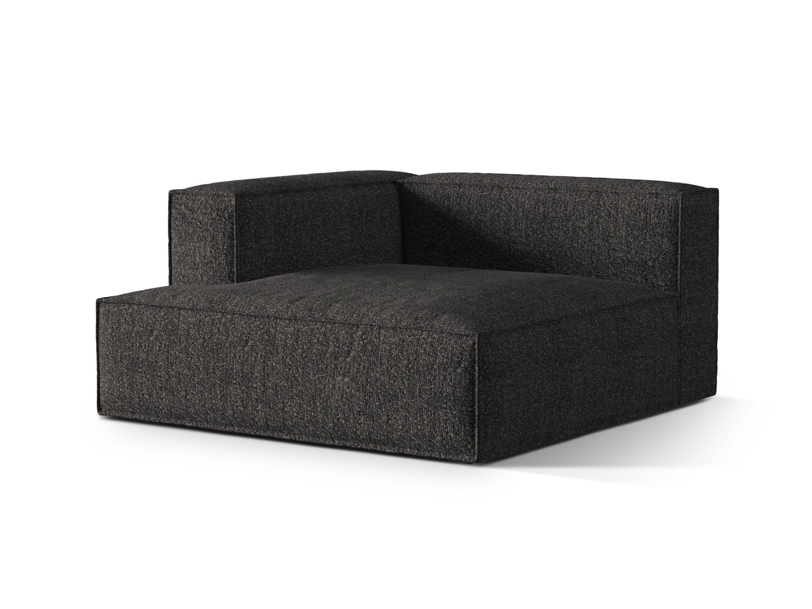 Elegante Nuria Modular Chaise Longue links in Anthrazit, ideal für stilvolle Wohnräume. Hochwertiges Design von Micadoni.