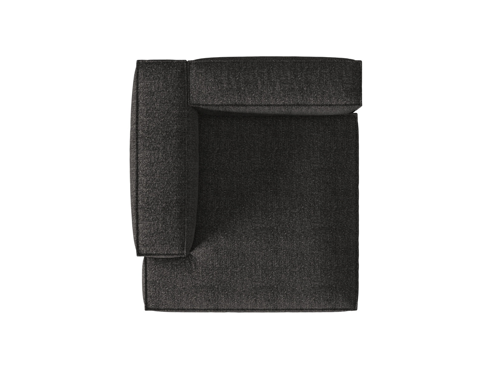 Elegante Nuria Chaise Longue links in stilvollem Anthrazit, ideal für kreative Raumgestaltungen und höchsten Komfort.