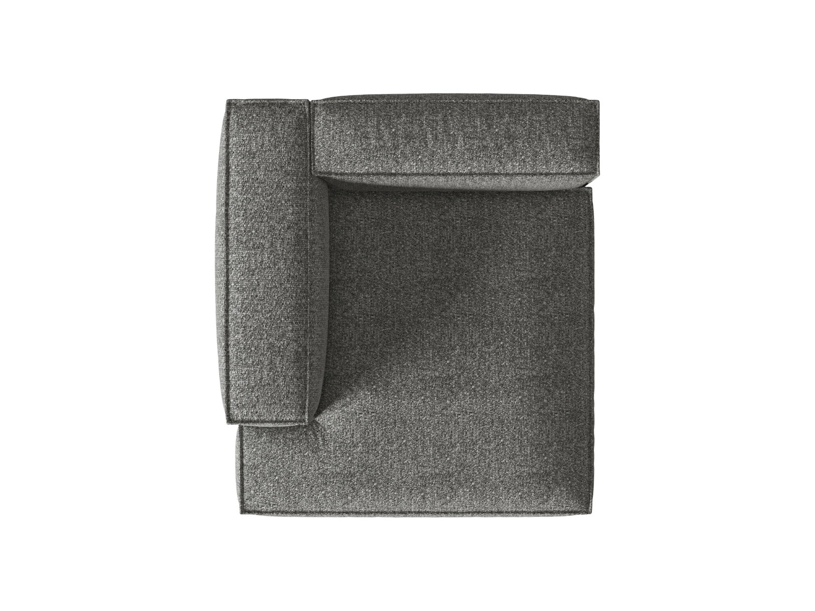 Elegante linke Chaise Longue Nuria in Graphit, ideal für stilvolle Wohnräume. Hochwertiges, modulares Sofa von Micadoni.