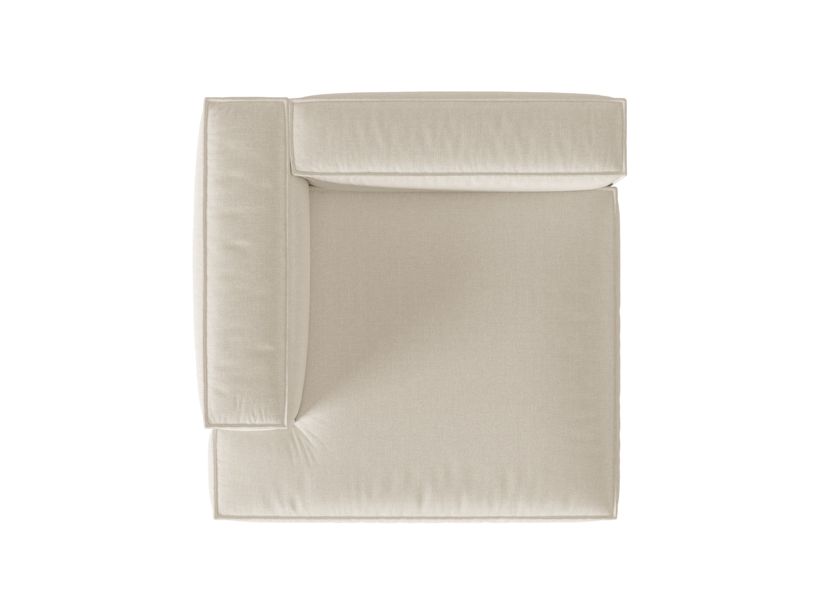 Nuria Velour Chaise Longue links 1 Sitzer in Beige-Paris präsentiert im Onlineshop von KAQTU Design AG. Modulares Sofa ist von Micadoni