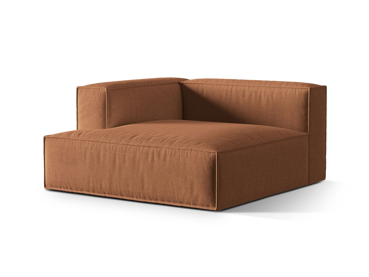 Nuria Velour Chaise Longue links 1 Sitzer in Honey-Paris präsentiert im Onlineshop von KAQTU Design AG. Modulares Sofa ist von Micadoni