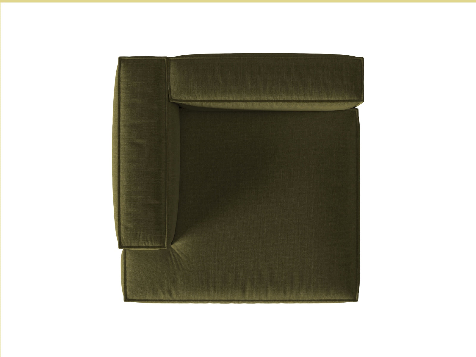 Nuria Velour Chaise Longue links 1 Sitzer in Moss Green Melange-Paris präsentiert im Onlineshop von KAQTU Design AG. Modulares Sofa ist von Micadoni