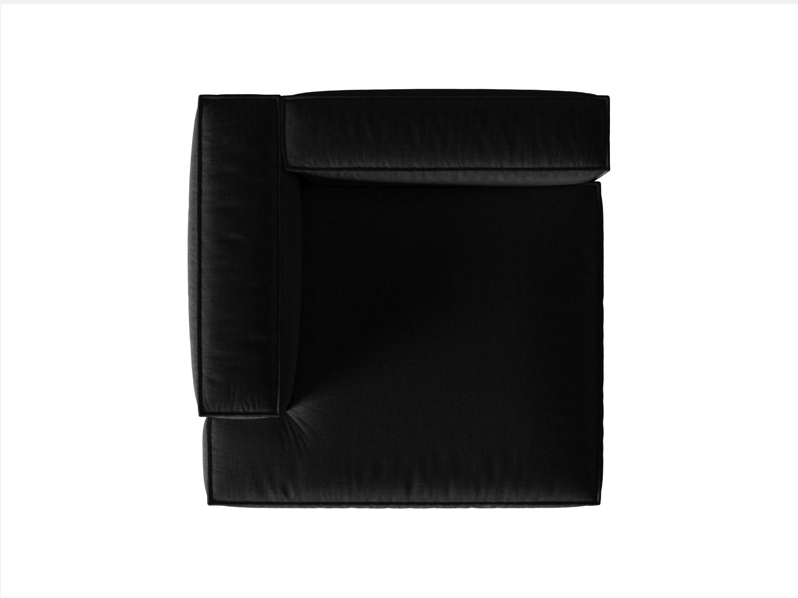 Nuria Velour Chaise Longue links 1 Sitzer in Black-Paris präsentiert im Onlineshop von KAQTU Design AG. Modulares Sofa ist von Micadoni