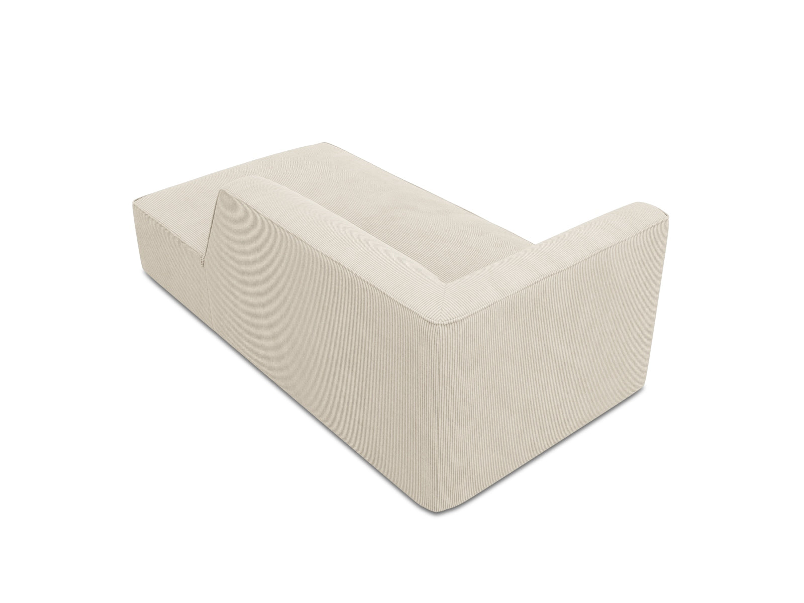 Modernes Ruby Sofa Chaise Lounge in zartem Beige, perfekt für gemütliche Wohnzimmer. Rechtsseitige Sitzfläche von Micadoni vereint Stil und Bequemlichkeit.