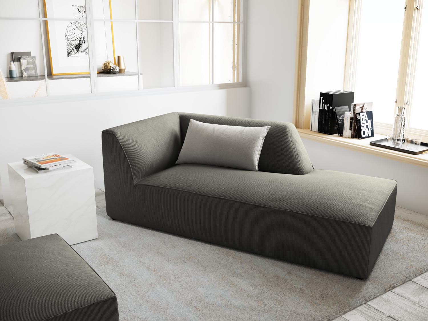 Entdecken Sie das elegante Ruby Sofa Chaise Lounge rechts von Micadoni – stilvoll, komfortabel und ideal für jedes Zuhause.