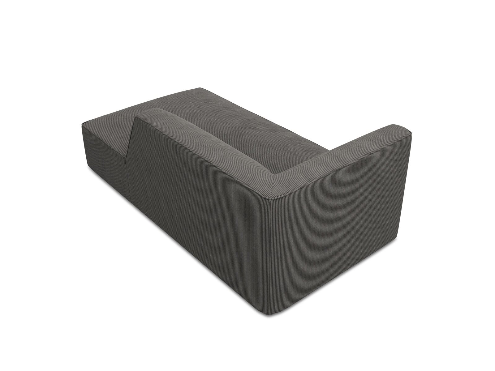 Modernes Ruby Sofa Chaise Lounge in edlem Dunkelgrau, perfekt für stilvolle Wohnräume. Komfortable 1-Sitz-Option von Micadoni.