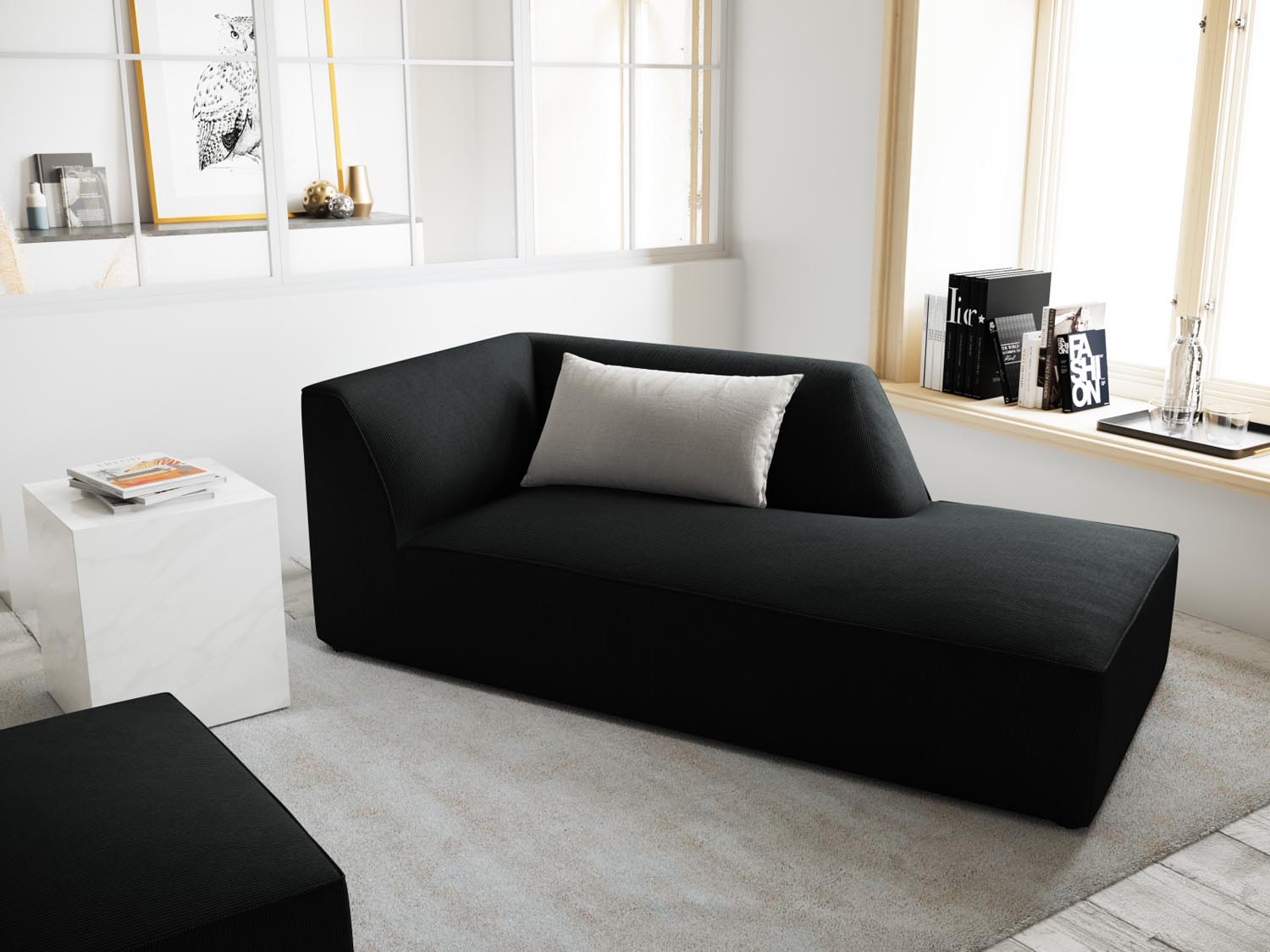 Elegantes Ruby Sofa Chaise Lounge in stilvollem Design, ideal für moderne Wohnräume. Rechtsseitige Sitzgelegenheit von Micadoni.